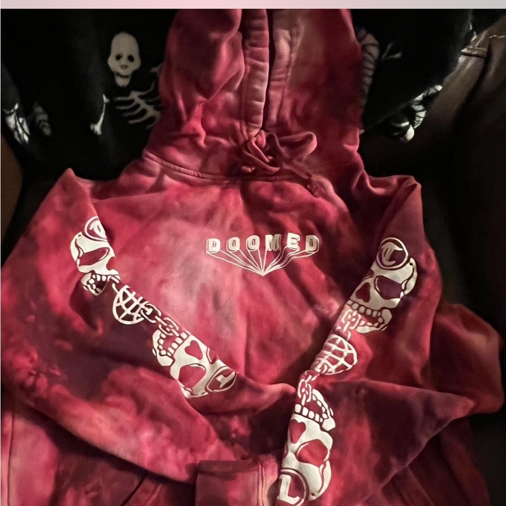 Red dye hoodie! Size Medium